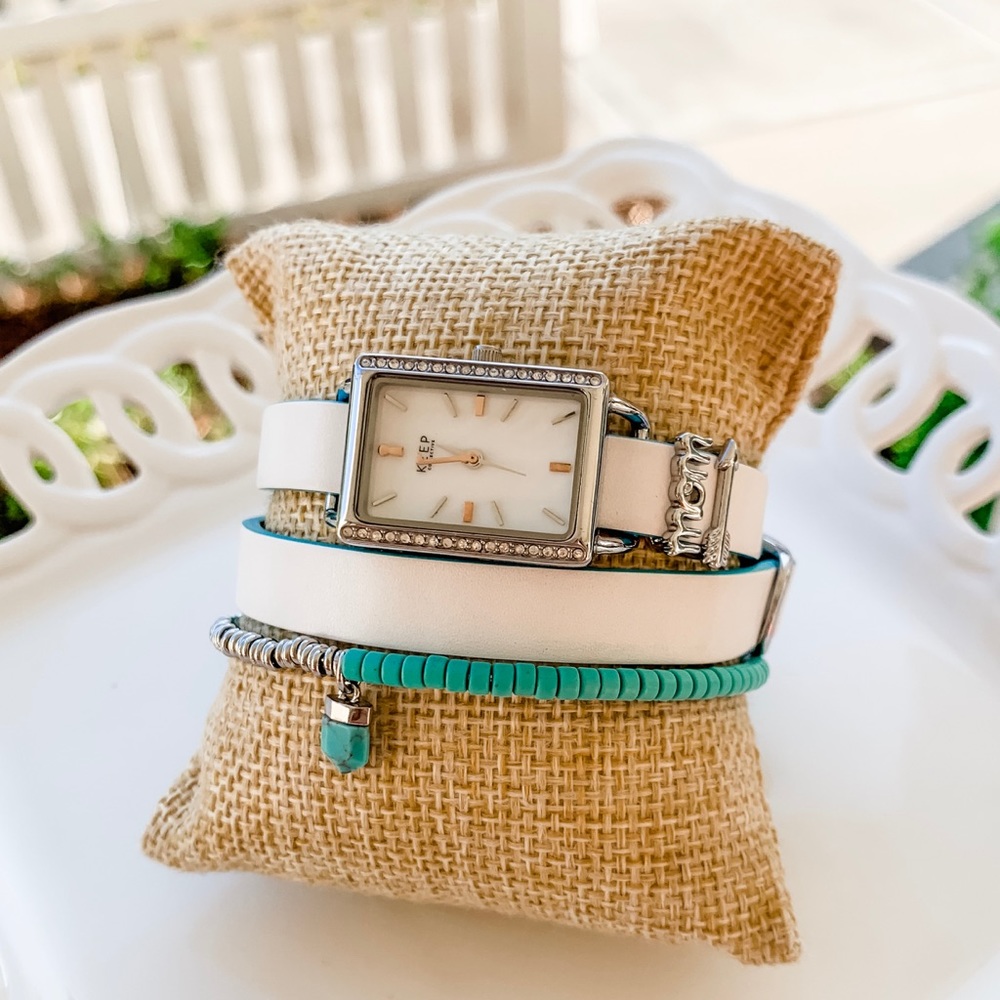KEEP Collective Stella & Dot pave watch/bracelets